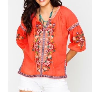 Johnny Was Juliene Peasant Blouse